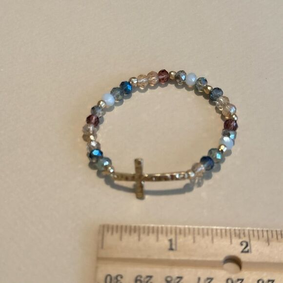 Boho beaded cross bracelet N1148 - Picture 4 of 4